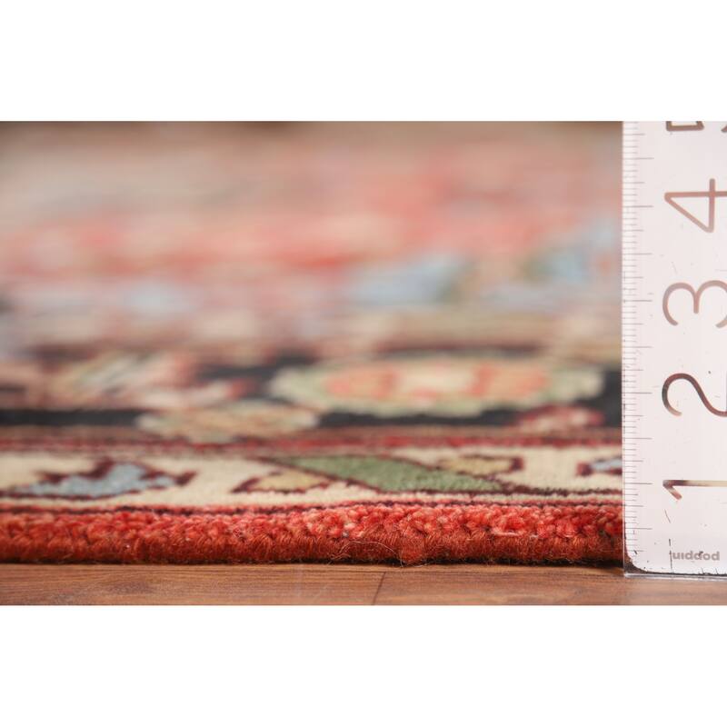 Heriz Serapi Oriental Area Rug Hand-Knotted Wool Carpet - 8'11" x 12'1"