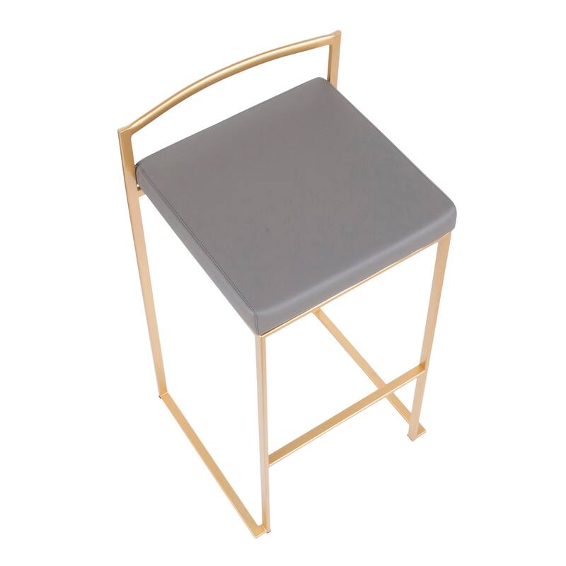 Silver Orchid Forrest Gold Stackable Bar Stools (Set of 2)