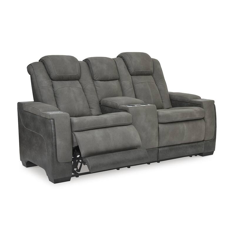 Next-Gen DuraPella Power Reclining Loveseat with Console and Adjustable Headrest - 75"W x 40"D x 43"H