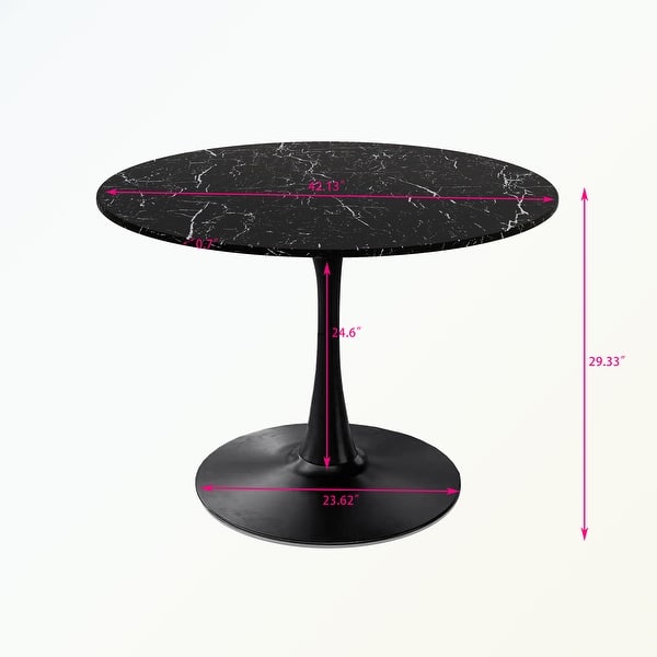 Round Dining Table with Metal Base Dining Table - Bed Bath & Beyond ...