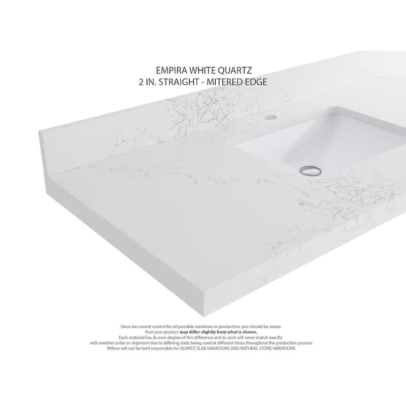 Willow Collections 30 in W x 22 in D Sonoma Free Standing Reeded Single Sink Bathroom Vanity with Countertop