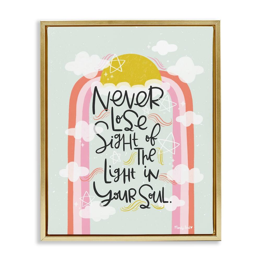 Stupell Light In Your Soul Framed Floater Canvas Wall Art Design By Mandy Ford Art + Illustration