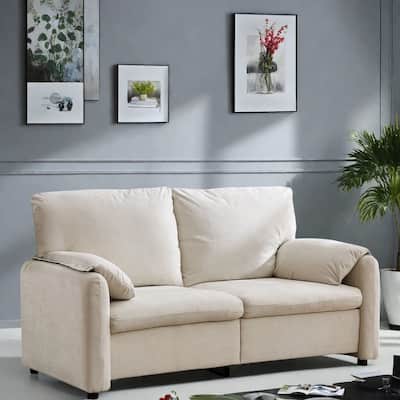 71.28" Chenille 2-Seater Sofa, Cloud-Like Comfort with High-Resilience Sponge, Modern Minimalist Design