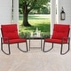 preview thumbnail 36 of 44, Pheap Outdoor 3-piece Rocking Wicker Bistro Set by Havenside Home