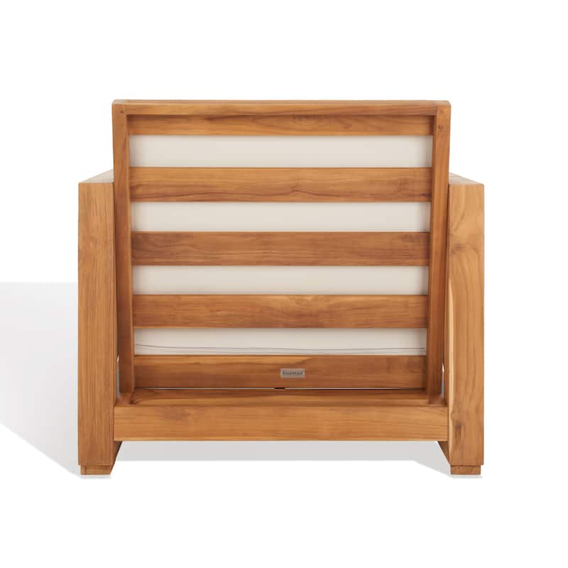 SAFAVIEH Couture Beth Outdoor Teak Club Chair - 32W x 37D x 29H