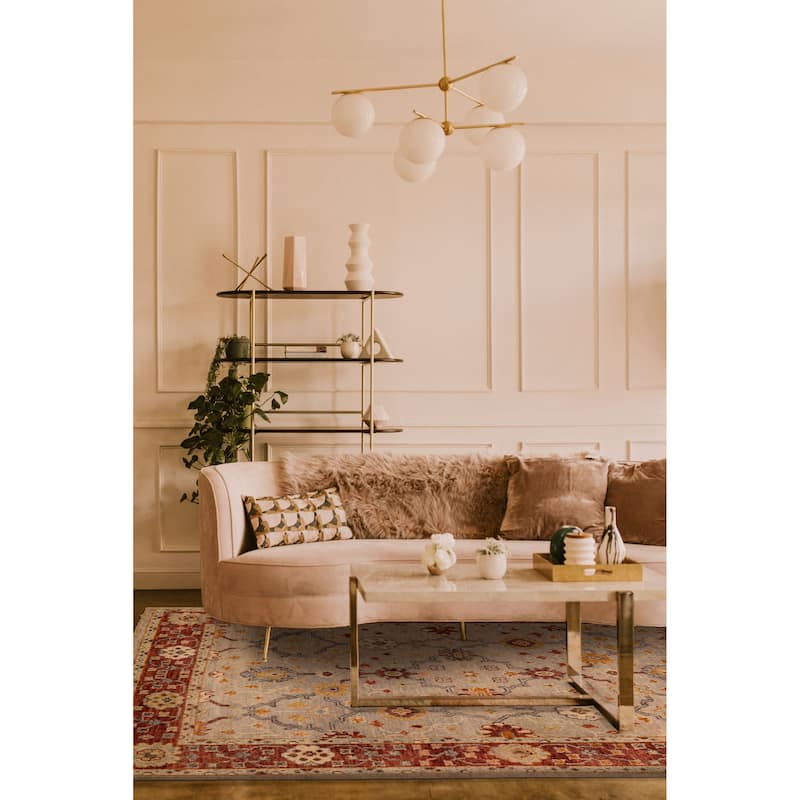 ECARPETGALLERY Hand-knotted Jules Serapi Light Grey Wool Rug - 7'11 x 9'9