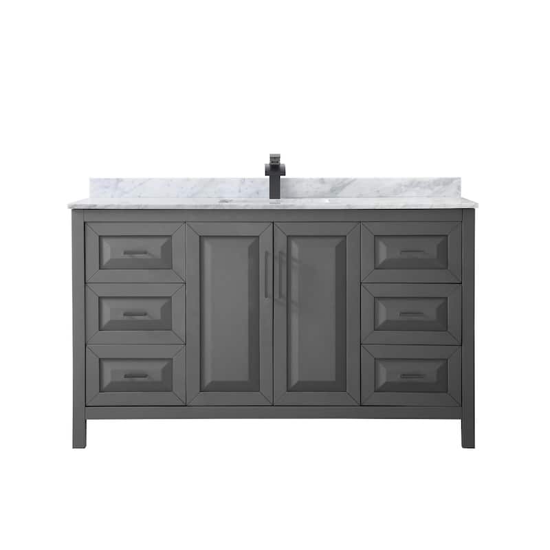 Wyndham Collection Daria 60" Free Standing Single Vanity Set with MDF