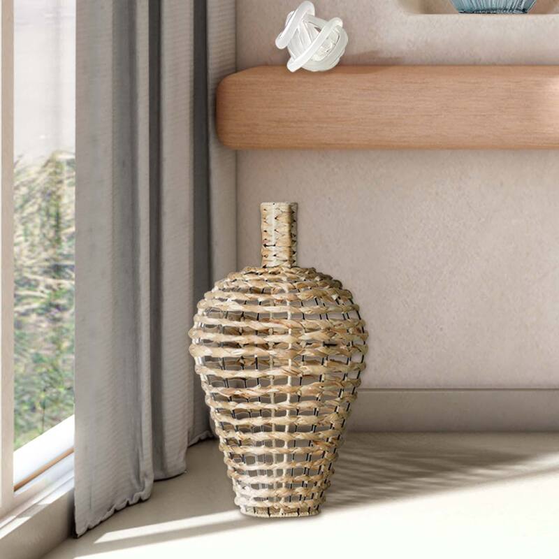 American Art Decor Turtle Grass Basket - 13.78" x 24.02" - 13.78" x 24.02"