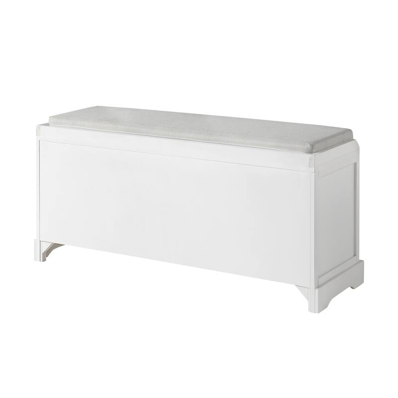 Wood Storage Bench with 3 Drawers Bed Bath & Beyond 39175691