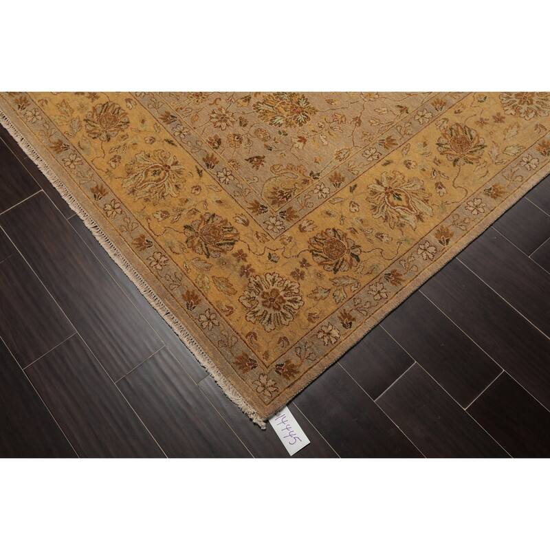Hand Knotted 150 KPSI Agra Taupe Wool Traditional Oriental Rug (8x10