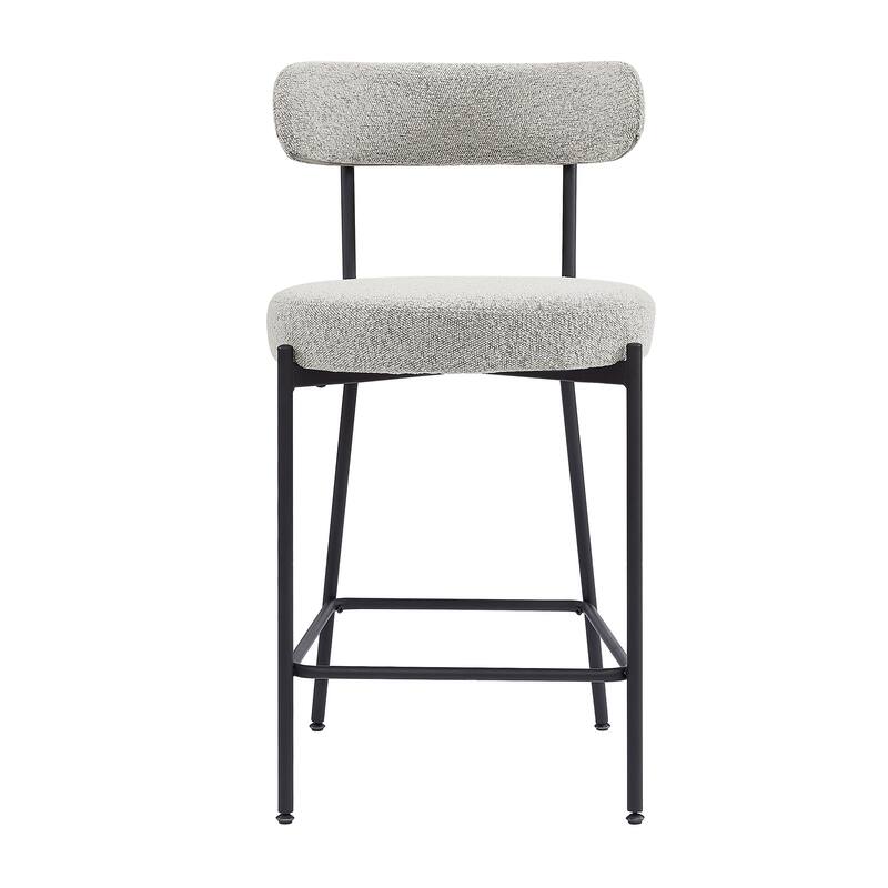 Molly Boucle Counter Stool - Taupe Grey