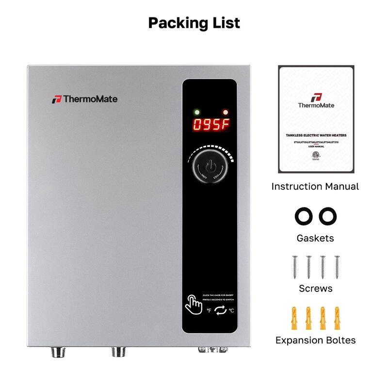 ThermoMate Electric Tankless Water Heater 11kW at 240 Volt