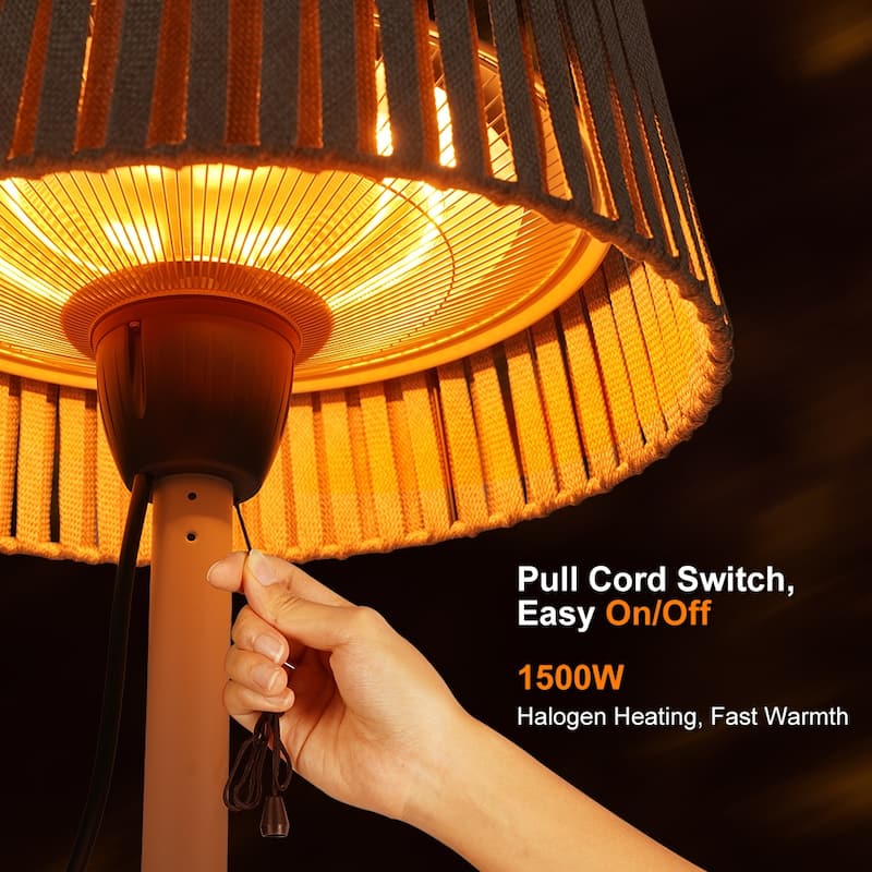 1500W Portable Tabletop Outdoor Halogen Electric Patio Heater