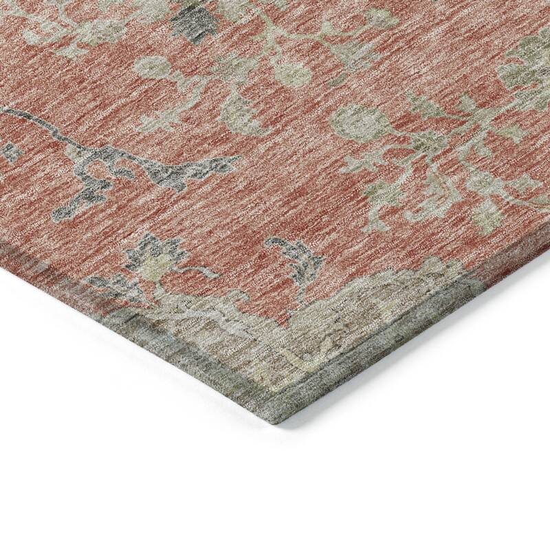 HomeRoots Floral Transitional Rectangle Outdoor Rug