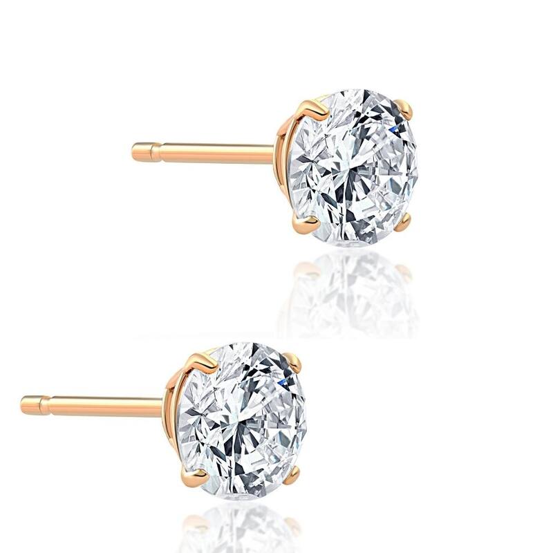 1 3/4ct Diamond Studs Yellow Gold