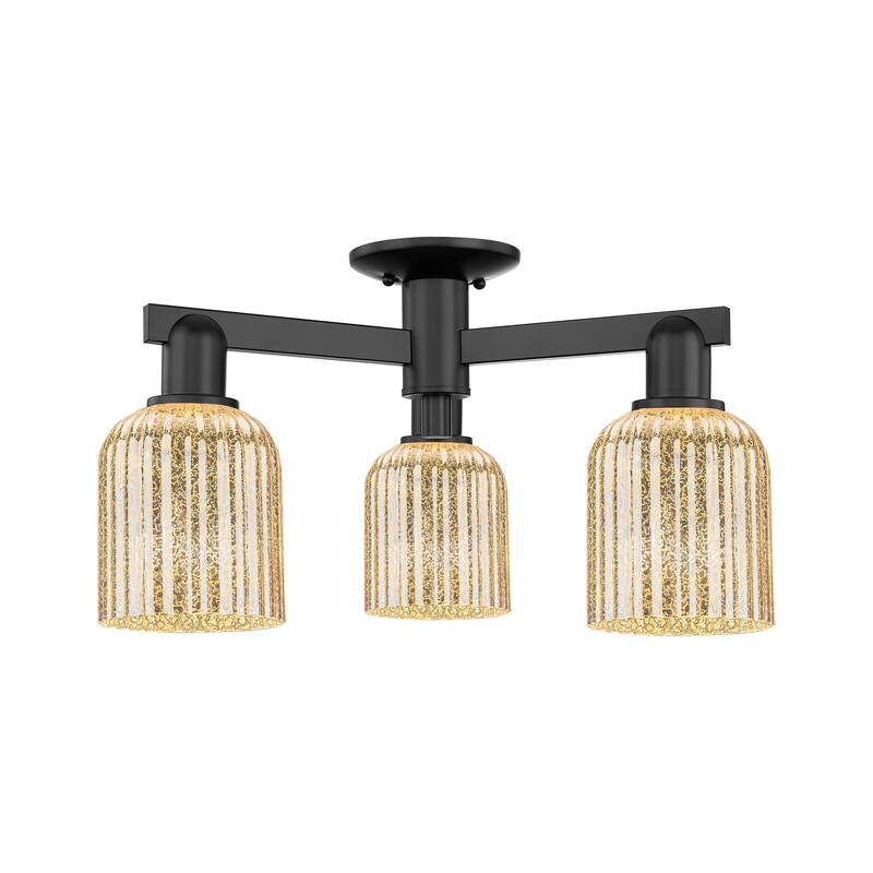 Innovations Lighting Downtown Urban - Bridal Veil - 3 Light 23" Semi-Flush Mount Light