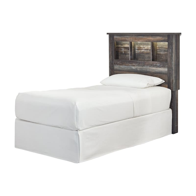 Drystan Rustic Brown Bookcase Headboard