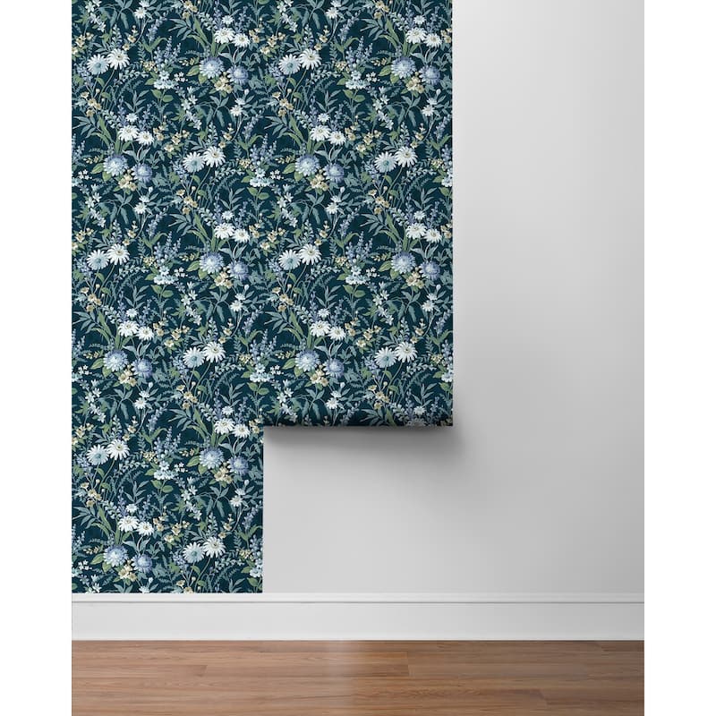 NextWall Vintage Floral Peel and Stick Wallpaper