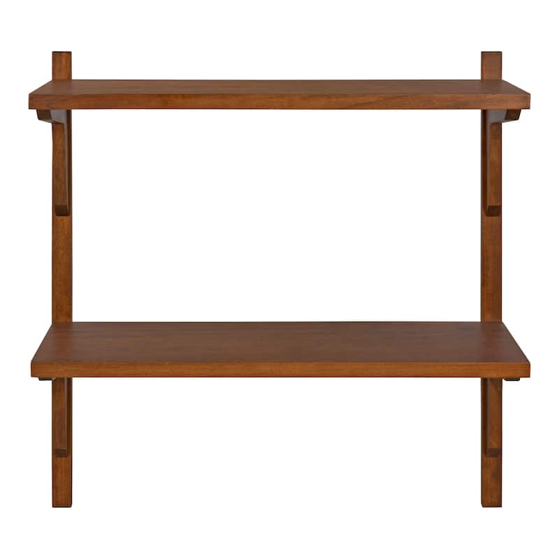 Kate and Laurel Meridien Mid-Century Wall Shelves - 24x8x24
