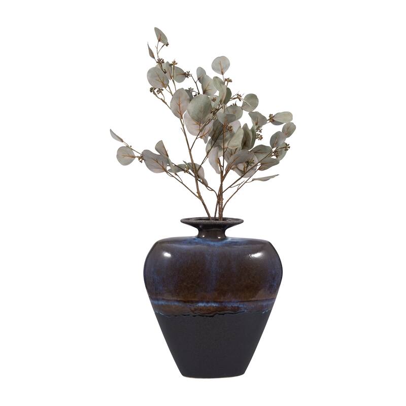 Sagebrook Home Neader Stoneware Vase, Elegant Matte Finish, Novelty, Stoneware, Ombre, Perfect for Any Room