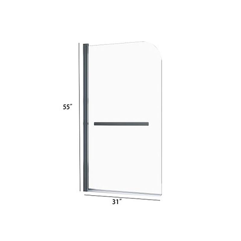 31" x 55" Frameless Pivot Tub Door - 31" x 55"