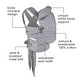 preview thumbnail 2 of 2, Boppy ComfyGrow Hybrid Baby Carrier, Dove Gray - Dove Gray