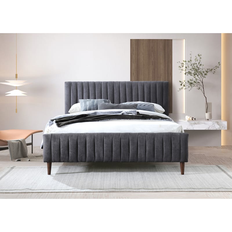 Omax Decor Spencer Upholstered Queen Platform Bed