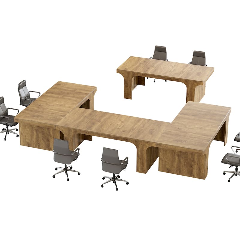 Large Executive Conference Table, Office Meeting Table, Boardroom Computer Writing Desk Workstation Accent Table