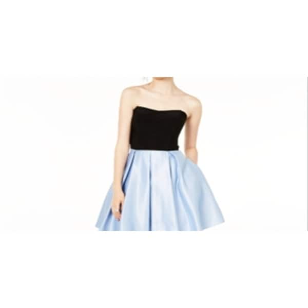 Blondie Nites Junior's Strapless Fit & Flare Dress Blue Size 7 - Bed Bath &  Beyond - 40564586