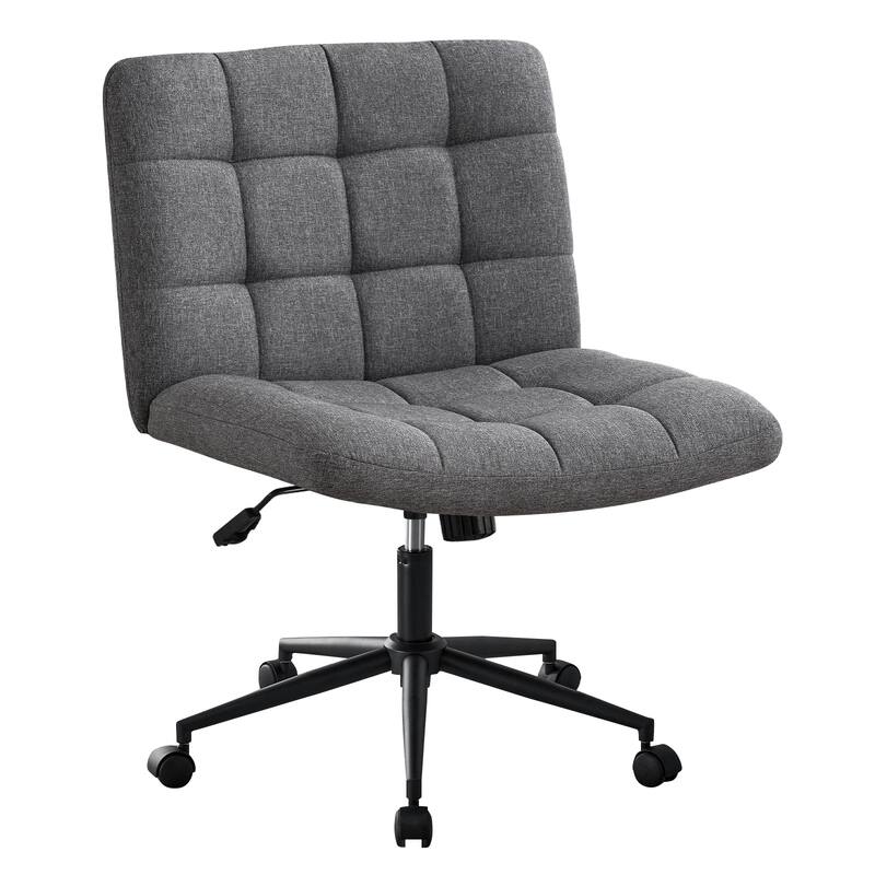 Home Office Desk Chair Armless Office Desk Chair with Cashmere Lumbar Support Adjustable Height, for Home Office Study Room