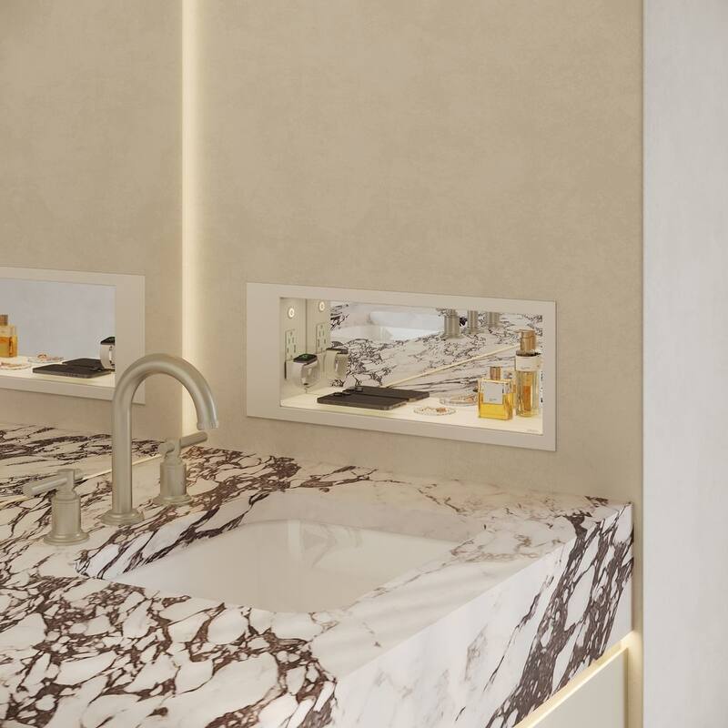 Robern COV2410D4E4 23-1/4" x 9-3/8" Lighted Framed Medicine Cabinet