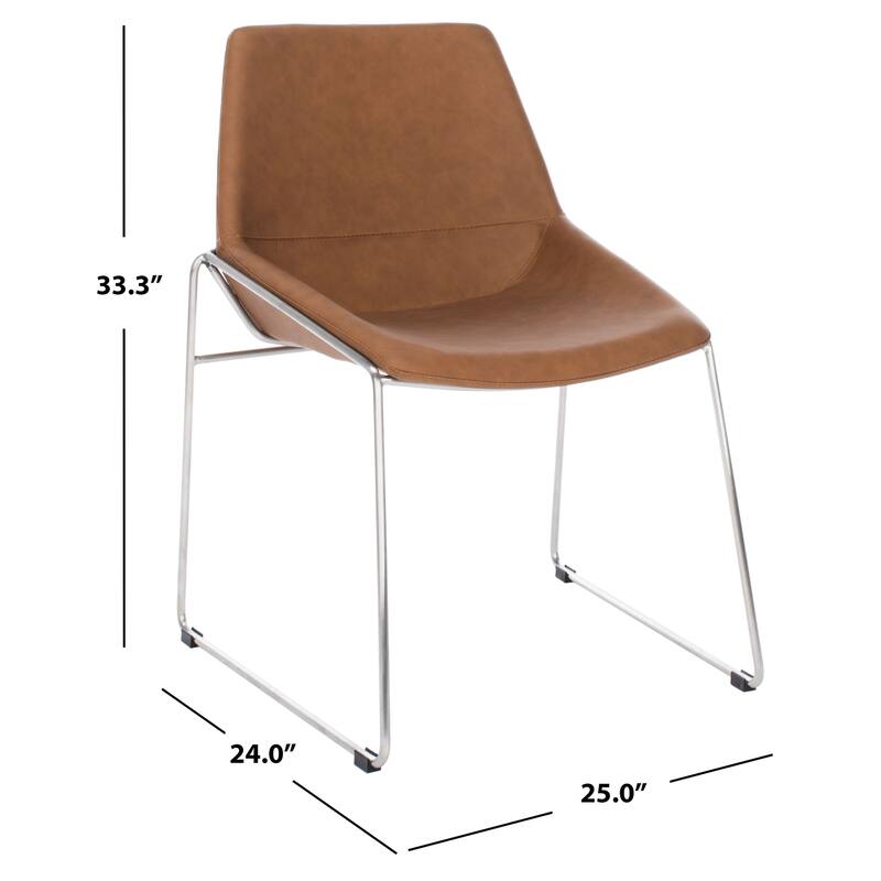 SAFAVIEH Oliva Mid Century Dining Chair (Set of 2) - 25" x 24" x 33.3" - 25" x 24" x 33.3" - 25Wx24Dx33H