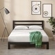 preview thumbnail 5 of 6, Priage by ZINUS Black Metal Platform Bed Frame with Headboard