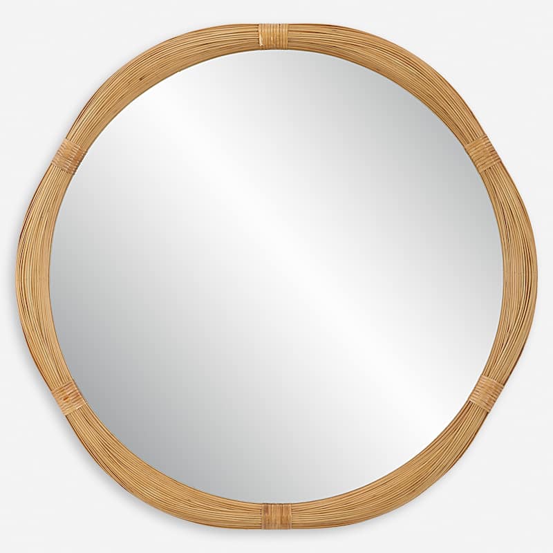 Uttermost 09960 Salina 39-3/4" Diameter Circular Framed Bathroom - Bamboo