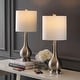 preview thumbnail 21 of 28, Grant 24" Modern Classic Gourd Iron LED Table Lamp with Pull-Chain with Dual USB Charging Port, by JONATHAN Y (Set of 2)