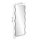 preview thumbnail 2 of 8, Sleek Curved Full-Length Floor Mirror