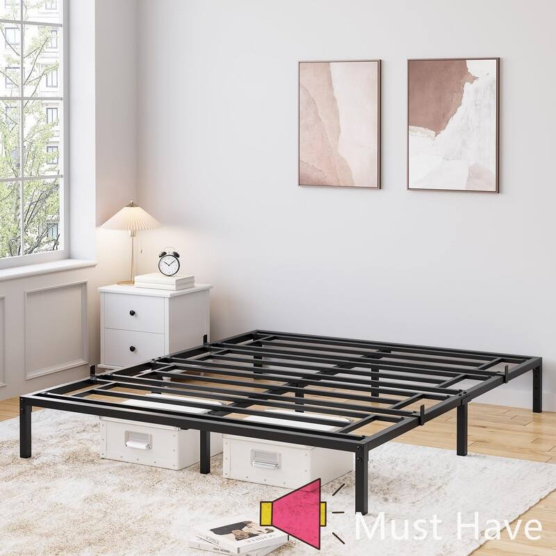 Heavy Duty Metal Platform Bed Frame, No Box Spring Needed