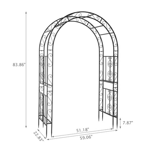 7 Ft. H Metal Classic Garden Arbor - On Sale - Bed Bath & Beyond - 36854658