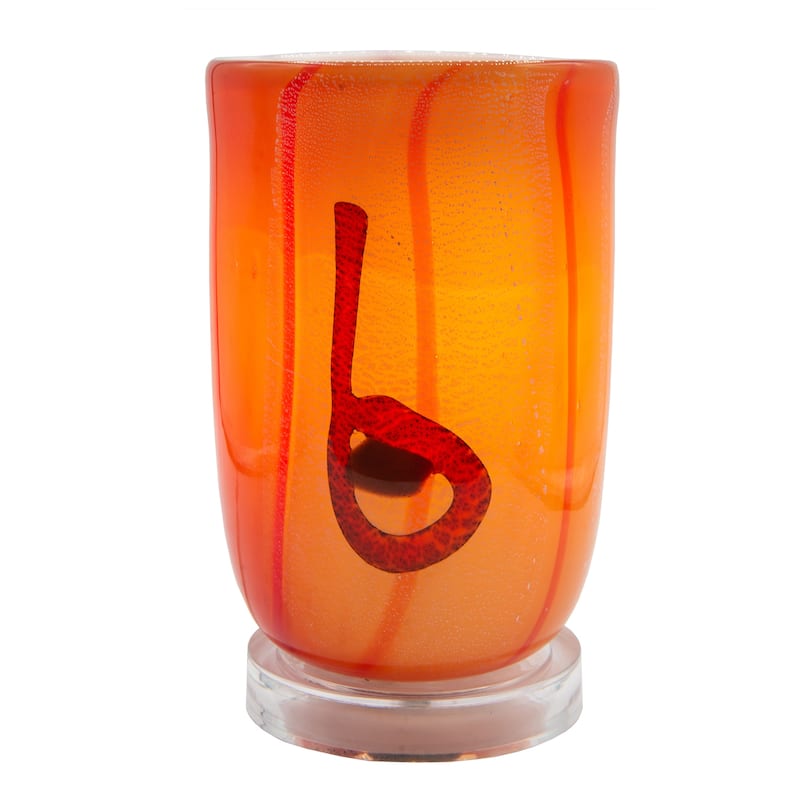 7.75 inches Tall Viscossia Hand Blown Accent Lamp - 7.75 inches Tall