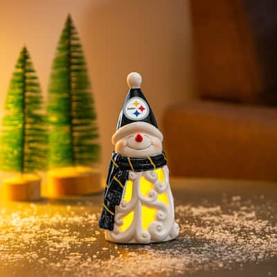 Pittsburgh Steelers Snowman LED Garden Statuary, 8"