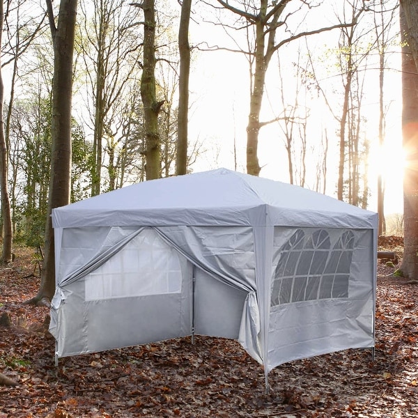 Zenova 10x10 Pop Up Canopy Tent Instant Folding Shelter With 4 Sidewalls. Opens flyout.