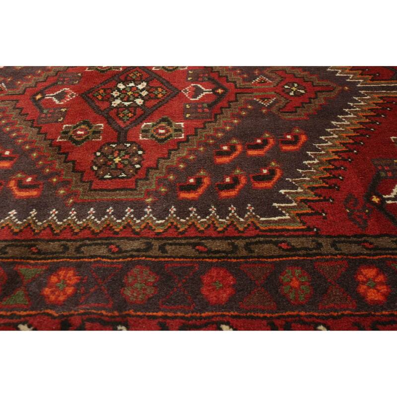ECARPETGALLERY Hand-knotted Andelz Red Wool Rug - 3'4 x 4'11