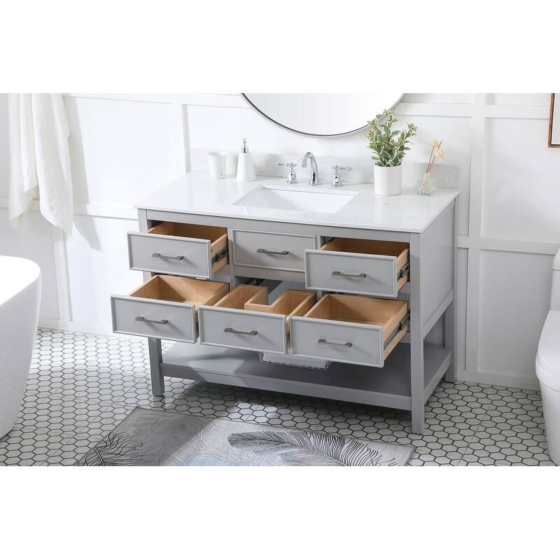 Elegant Lighting VF19048-BS Sinclaire 48" Free Standing Single Basin