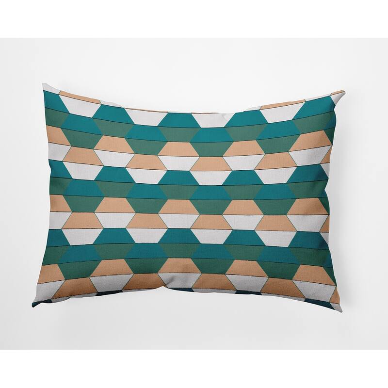 Hex Pattern Indoor/Outdoor Throw Pillow - Lake Blue - 14" x 20"