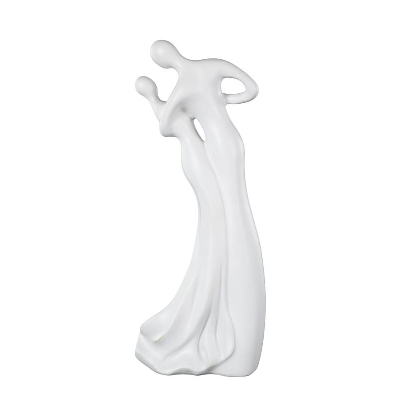 Black or White Ceramic Dancing People Decorative Sculpture
