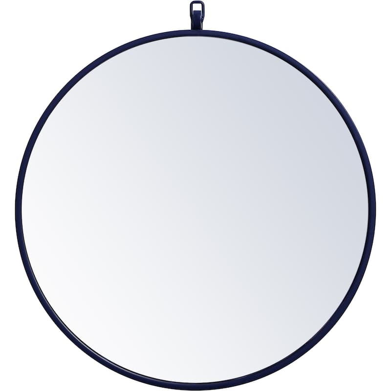 Elegant Lighting Eternity 21" Diameter Circular Beveled Metal Framed - Blue
