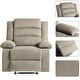 preview thumbnail 49 of 101, Overstuffed Cotton Corduroy Manual Pushback Recliner with Wide Armrest
