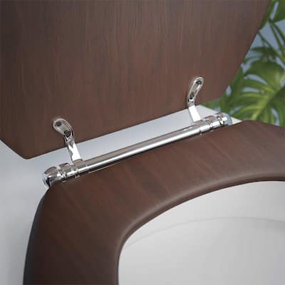 Solid Brass Toilet Seat Hinge Replacement with Chrome Finish Adjustable Toilet Seat Hinges with Hardware