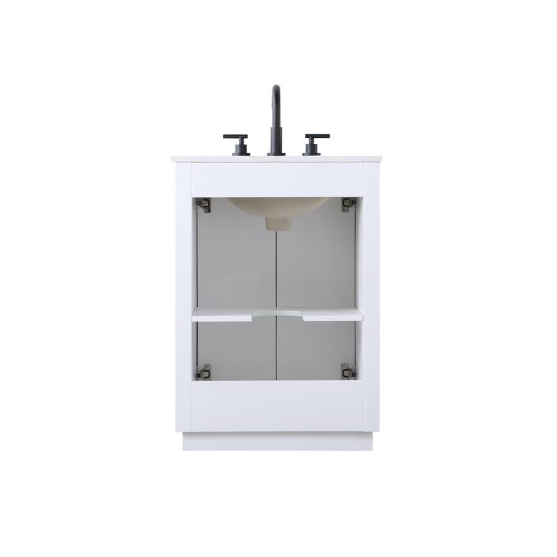 Elegant Lighting VF29024 Chase 24" Free Standing Single Basin Vanity