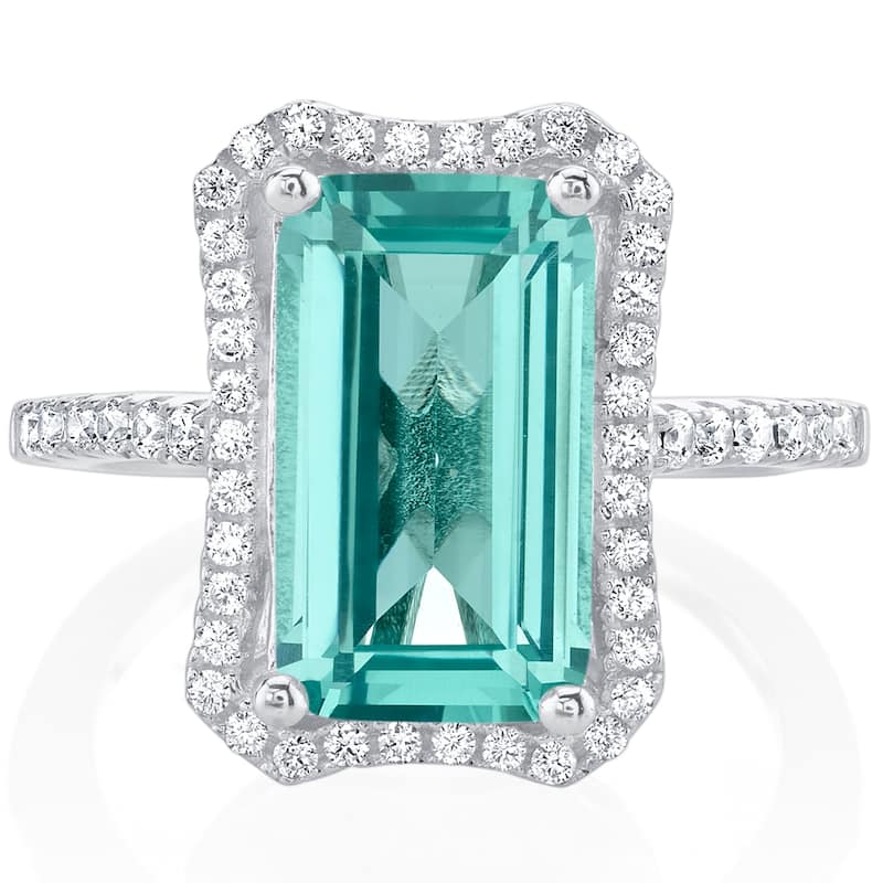 Sterling Silver 4.5 ct Tourmaline Birthstone Ring